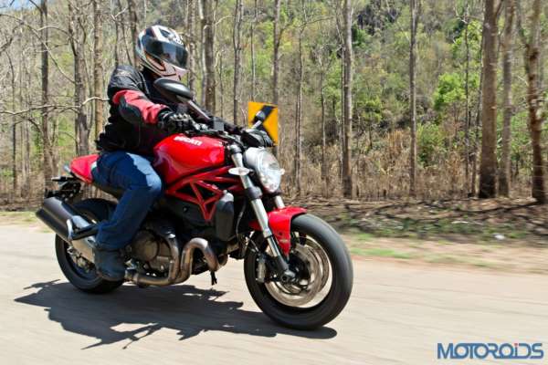 Ducati Monster 821 Review - Action Shots (4)