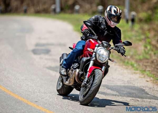 Ducati Monster 821 Review - Action Shots (6)