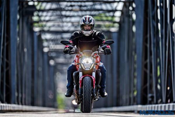 Ducati Monster 821 Review - Action Shots (7)