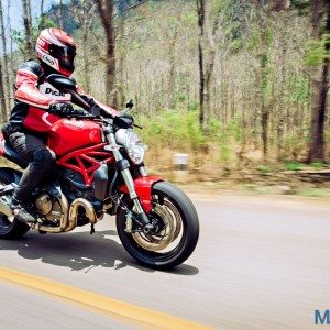 Ducati Monster  Review Action Shots