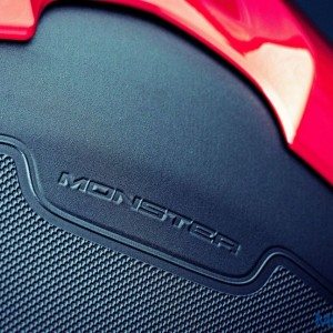 Ducati Monster  Review Details Monster Logo on Rider Seat