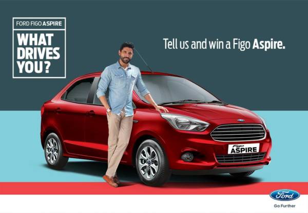 Farhan Akhtar Ford Figo Aspire Official Image