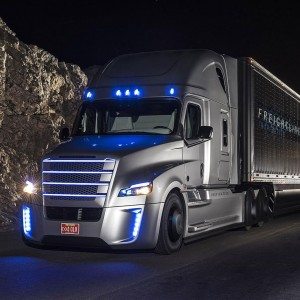 Freightliner Inspiration at night