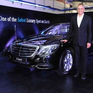 From L R Eberhard Kern MD CEO Mercedes Benz India and Markus Rubenbauer Head Sales Marketing Mercedes Benz Guard