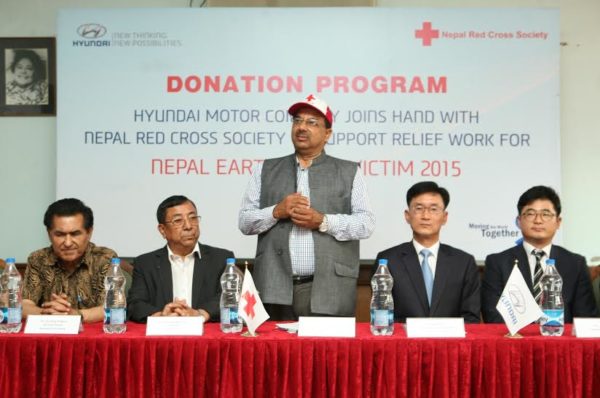 Hyundai Motor Nepal Quake Donation