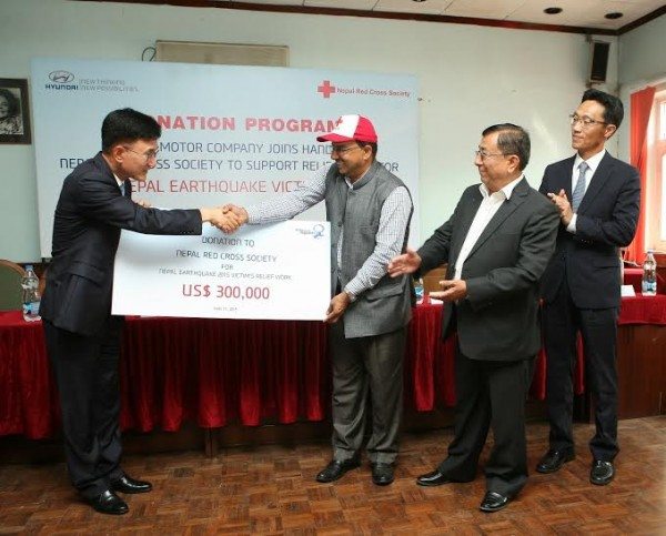 Hyundai Motor Nepal Quake Donation