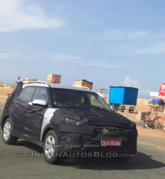 Hyundai ix spied in Marina beach Chennai
