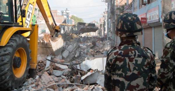 JCB Machine helping in the quake zone