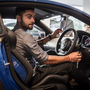 Joe King Head Audi India delivers the limited edition Audi R LMX to Ace Cricketer virat Kohli