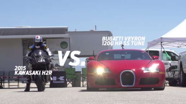 Kawasaki Ninja H2R vs Bugatti Veyron