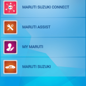 Maruti Care App Main Page