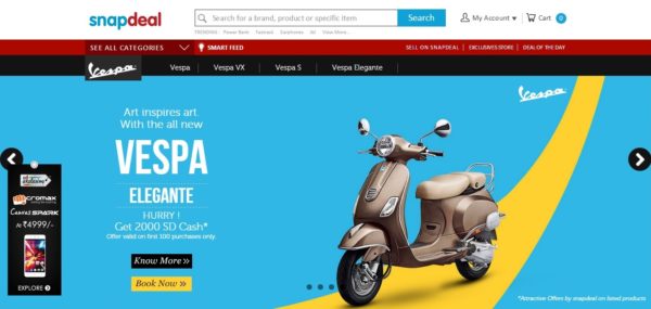 Piaggio on Snapdeal