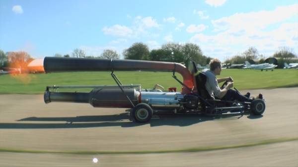 Jet-powered go-kart