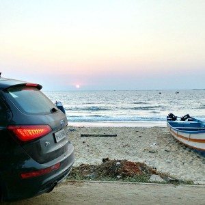 Audi Q on the Malpe beach