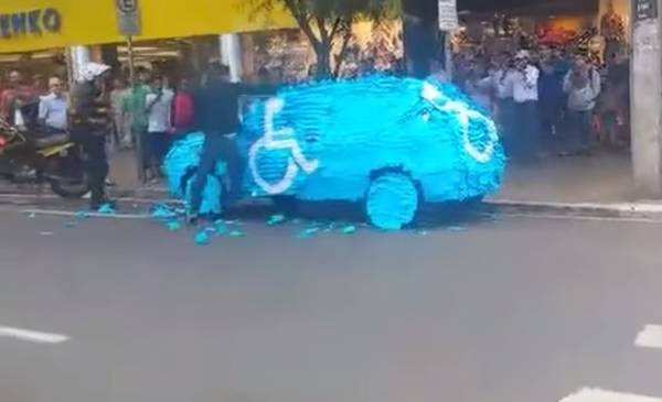 Brazil Car Parked in Handicapped Space