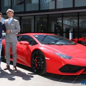 Casey Stoner Visits Lamborghini Automobili