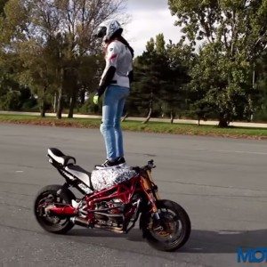 Crazy bike stunts Sarah Lezito