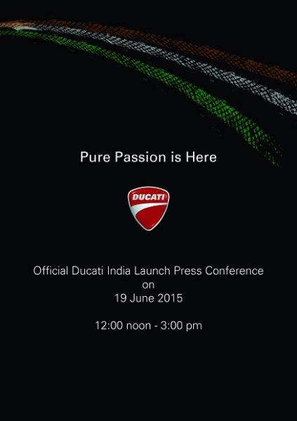 Ducati India Launch - Media Invite