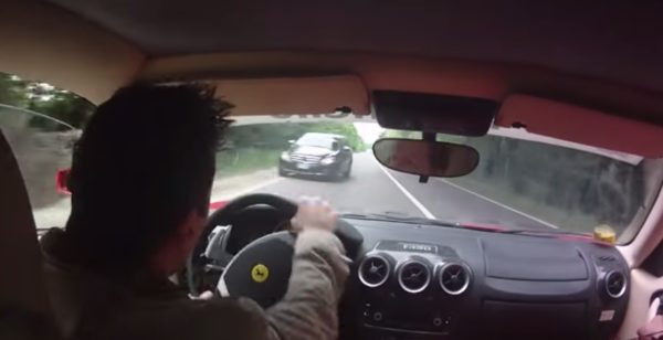 Ferrari F430 almost crash