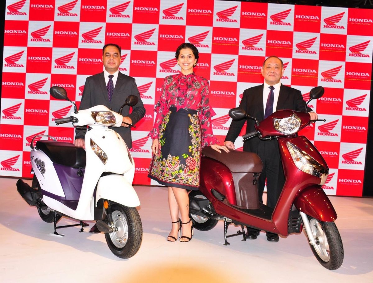 Honda Taapsee Pannu scooter launch