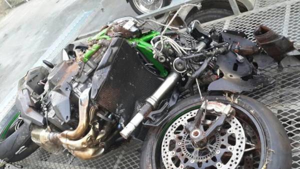 Kawasaki Ninja H Demo Bike Crashed South Africa