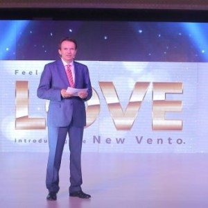 Michael Mayer Director Volkswagen Passenger Cars India at the launch of the New Vento in Delhi