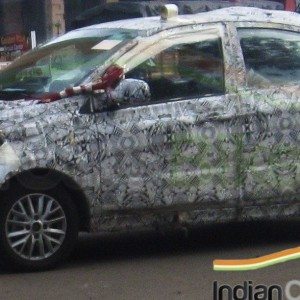 Tata Kite sedan spy shots headlamps