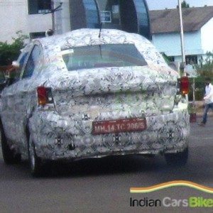 Tata Kite sedan spy shots rear bumper