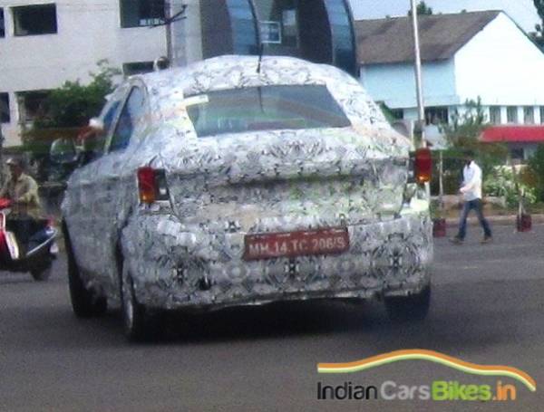 Tata Kite sedan spy shots rear bumper