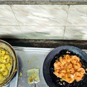 fried butter garlic prawns