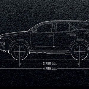 toyota fortuner brochure dimensions exterior