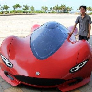 year old Chinese man builds his own electric super car