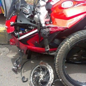 Bajaj Pulsar RS Accident