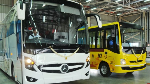 BharatBenz and Mercedes Benz buses