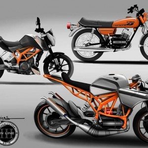 Custom Built RD KTM Duke  Render