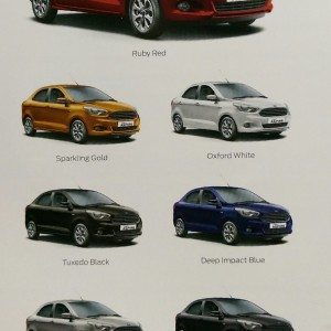 Ford Figo Aspire brochure colours