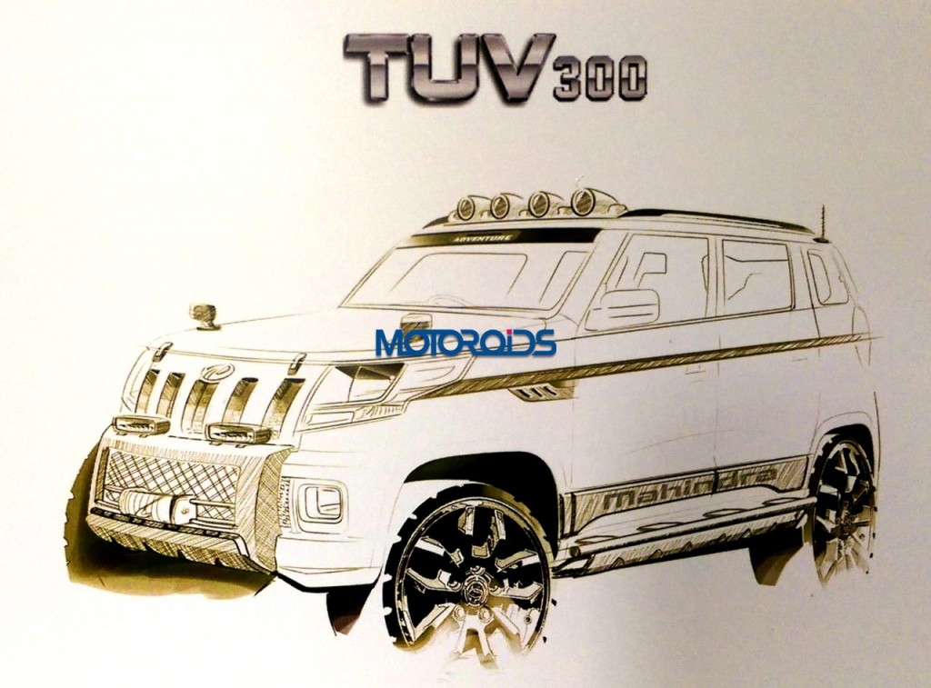 Mahindra TUV300 official sketches (1)