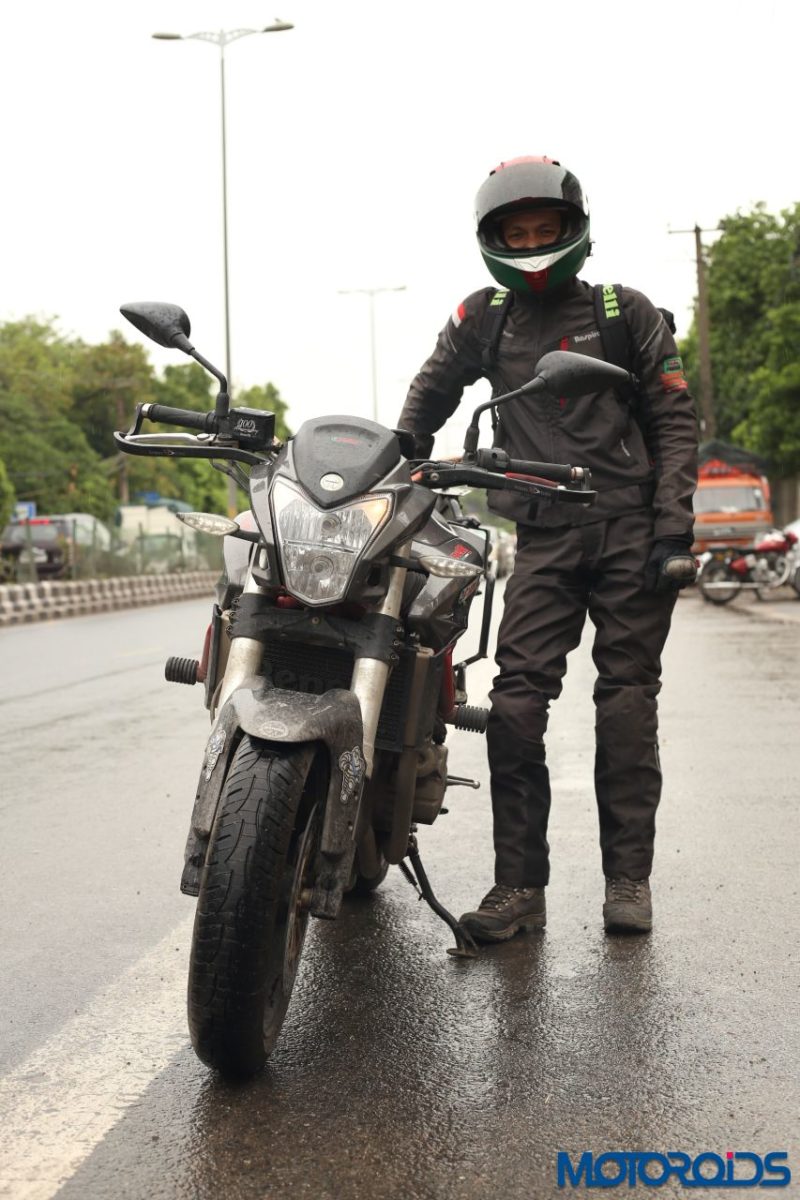 Mario Iroth with his Benelli TNTi