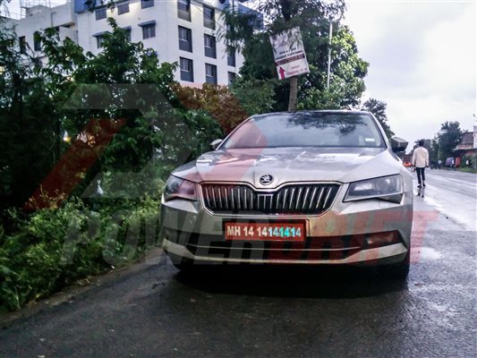 Skoda Superb spied in India