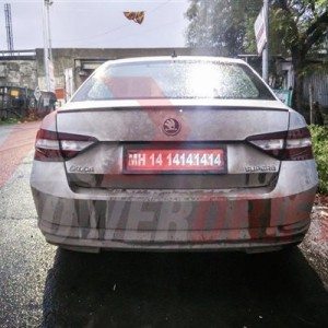 Skoda Superb spied in India