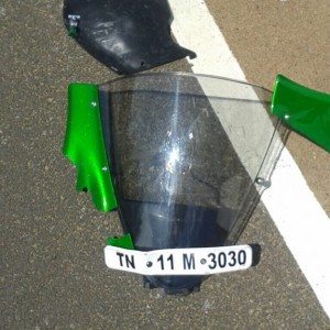 Kawasaki Ninja ZXR Crashed in Chennai