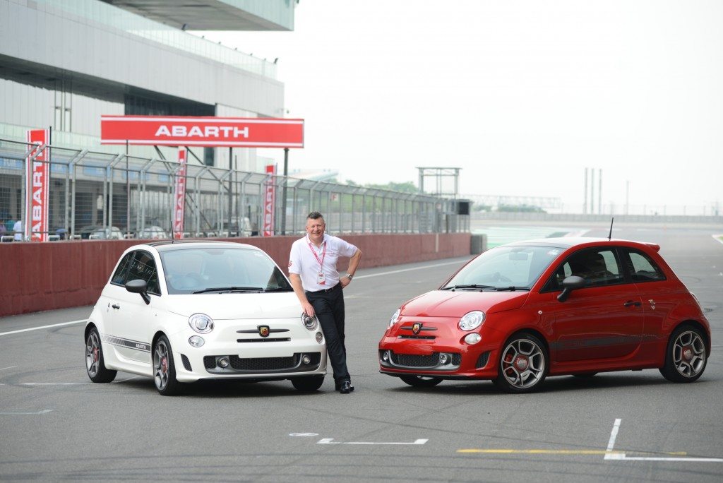 Kevin Flynn with the newly launched Abarth 595 Competizione
