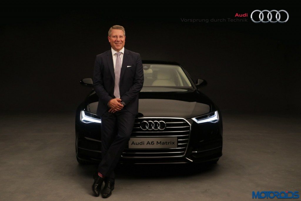 Mr. Joe King, Head, Audi India with the new Audi A6 Matrix