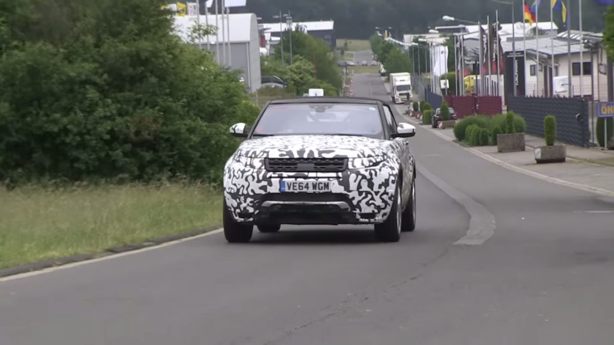 Range Rover Evoque Cabriolet Spied at Nurburgring