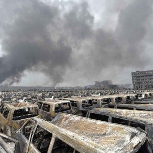 Tianjin Blast China Destroys new Volkswagen