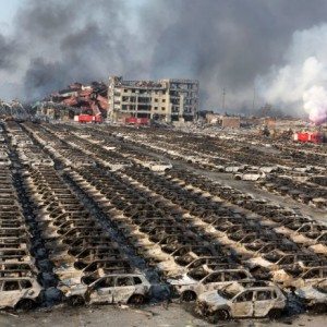 Tianjin Blast China Destroys new Volkswagen