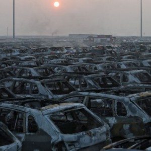 Tianjin Blast China Destroys new Volkswagen