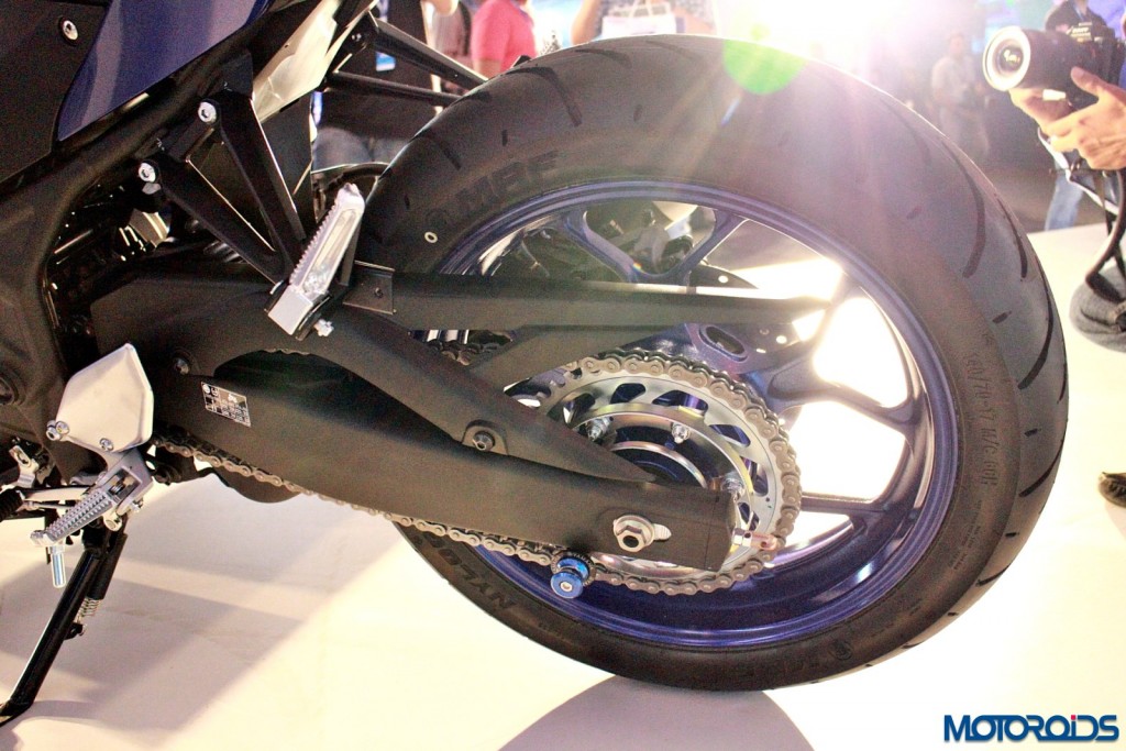 Yamaha India YZF-R3 Launch Event - BIC - Chain Sprocket and Swingarm