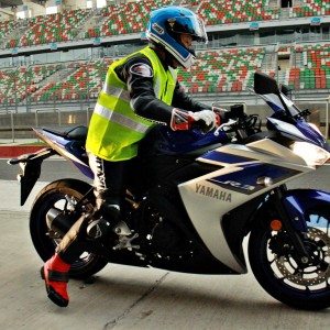 Yamaha YZF R First Ride Review Action Shots