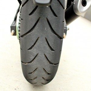 Yamaha YZF R First Ride Review Rear Tyre Thread Pattern